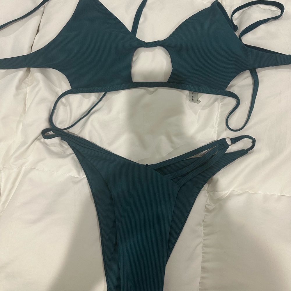 Zaful Dark Teal Bikini Set